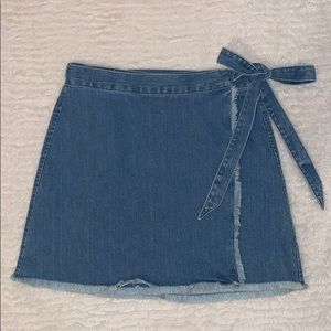 Madewell Denim Wrap skirt with side tie